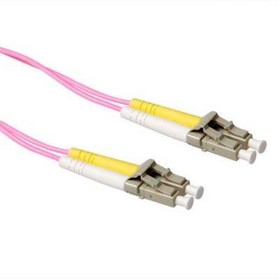 ACT 12 meter LSZH Multimode 50/125 OM4 fiber patch cable duplex with LC connectors
