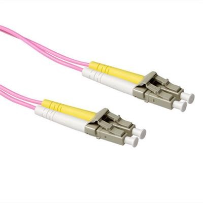 ACT 2,5 meter LSZH Multimode 50/125 OM4 fiber patch cable duplex with LC connectors