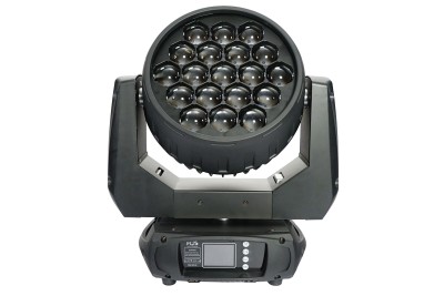 Wash Q19 HP, Wash / Beam moving head , 19 RGBW 30w 4in1 LEDs zoom 6-60°, 4 sections pixel control, Preset color macros RGBW mixing with or without DMX controller , TFT display.