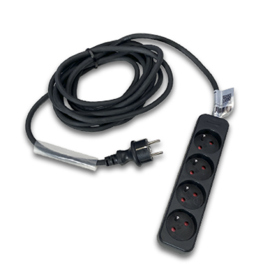 Extension Powerstrip with Heat Shrink for Identification - Rubber Cable - 3*2,5mm² - 1,5M
