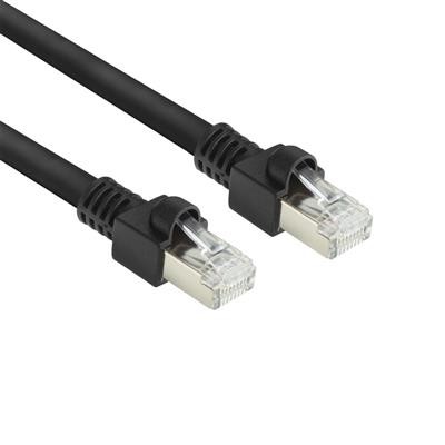 ACT Black 2 meters S/FTP CAT7 PUR flex patch cable snagless with RJ45 connectors (CAT6A compliant)