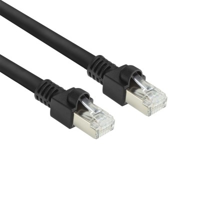 ACT Black 5 meters S/FTP CAT7 PUR flex patch cable snagless with RJ45 connectors (CAT6A compliant)