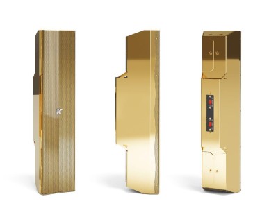 50cm, 4x4" cone line-array element, variable beam speaker (connecting hardware EXCL), Gold Plated