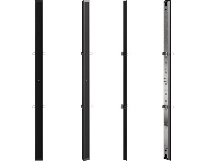 Ultra-flat aluminum 100-cm line array element with 1” drivers, in-wall version, Black