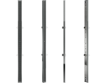 Ultra-flat aluminum 100-cm line array element with 1” drivers, in-wall version, Brushed