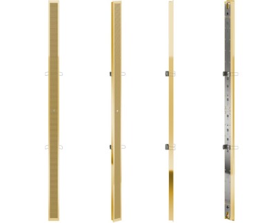 Ultra-flat aluminum 100-cm line array element with 1” drivers, in-wall version, Gold Plated