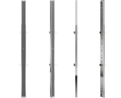 Ultra-flat aluminum 100-cm line array element with 1” drivers, in-wall version, Polished