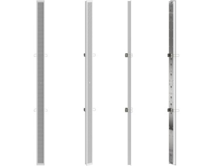 Ultra-flat aluminum 100-cm line array element with 1” drivers, in-wall version, White