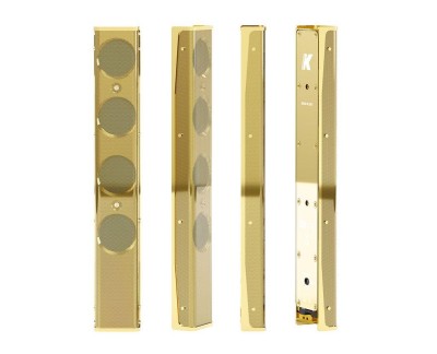 Ultra-flat aluminum 25-cm line array element with 1” drivers, Gold Plated