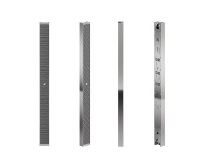 Ultra-flat aluminum 50-cm line array element with 1” drivers, Polished