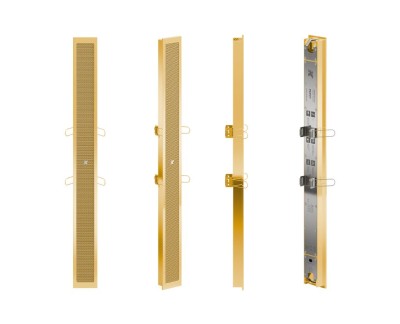 Ultra-flat aluminum 50-cm line array element with 1” drivers, in-wall version, Gold Plated
