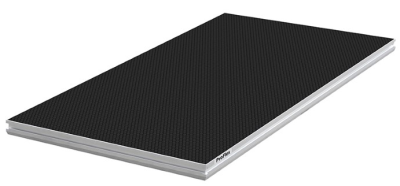 2m X 0,5m Industrial Finish Stage Panel, Black - single pack