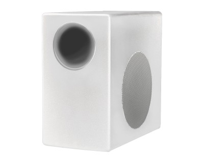 Control 50S/T-WH - 8" subwoofer, 100/200/400 Watt, 8 Ohm and 70/100 Volt, 32 - 200 Hz, integrated passive crossover, 4 satellite outputs, mono system, 9 kg, white