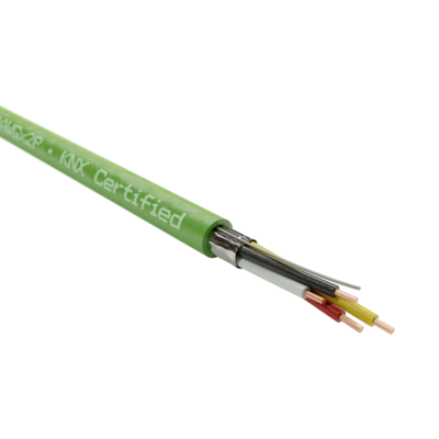ONE KNX certified 20AWGx2P control cable (Unterminated) / LSZH / Pull Box / Green / Lenght: 305m