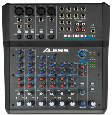 Alesis Multimix8 USB FX - Channel Mixer with Effects / USB Audio Interface