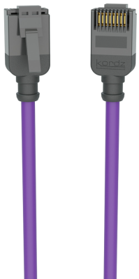 PRO Series Slim-Profile Category 6 Network Patch Cord / Exceeds Category 6 ANSI/TIA 568.2-D standard / UL CM / Purple / Lenght: 0,15m