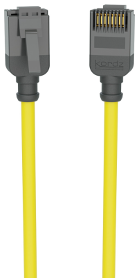 PRO Series Slim-Profile Category 6 Network Patch Cord / Exceeds Category 6 ANSI/TIA 568.2-D standard / UL CM / Yellow / Lenght: 0,15m