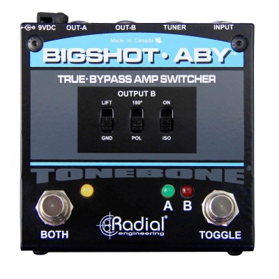 True Bypass ABY switcher transfo isol./tuner out