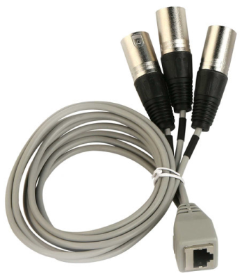 Audix CBLM3XLR Breakout Cable for M3 Microphone, RJ45 Female to 3 XLRM