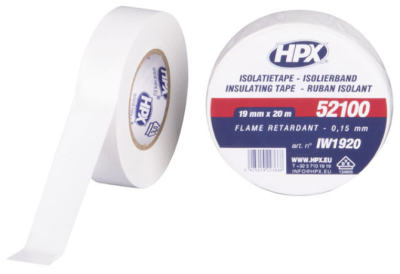HPX 52100 PVC Tape White 19mm x 20m