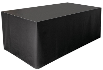 Stageskirt 620(w) x 100(h) cm black MCS 300 g/m2 unpleated