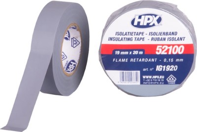 HPX 52100 PVC Tape Gray 19mm x 20m