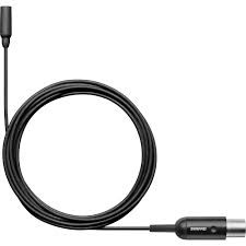 TL48 lavalier microphone, omnidirectional pattern, tailored for speech, low sensitivity, 1.6 mm cable diameter, LEMO1 connector, black, accessories included. For use with Q5X PlayerMic transmitters