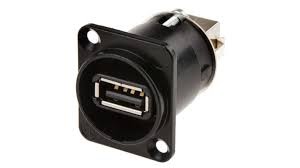 Reversible USB 2.0 gender changer (type A and B), black D-housing