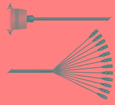 Multicore cable with rectangular MP-connector -> Splice | 08/00 | separate groun