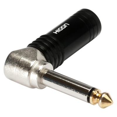 HICON jack (6,3mm)  2-pole metal-Soldering-male connector, nickel plated with Go