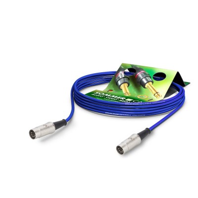 Midi cable SC-Goblin, 2 x 0,14 mmì | DIN5 / DIN5, REAN | 0,60m | blue