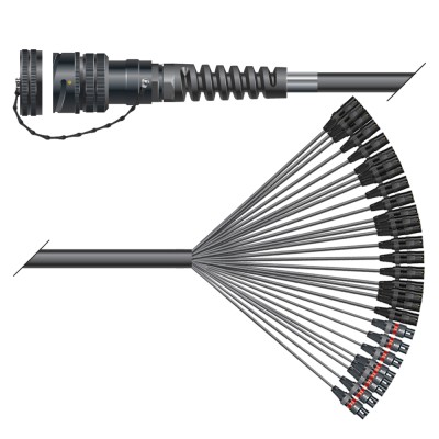 Multicore cable with round LK connector -> Splice ; seperate grounding | 32/08 |