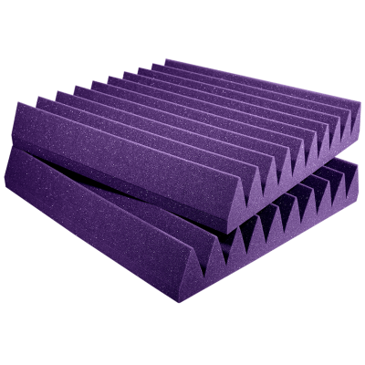 Auralex 4 inch Studiofoam Wedge, 6-Pack 6-61x122cm panel, Purple