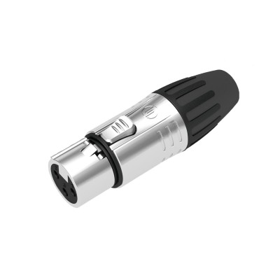 SEETRONIC M Series Indoor XLR Cable Connectors FEMALE: 3-core XLR female cable connector with pearl chrome plated shell and silver plated contacts
