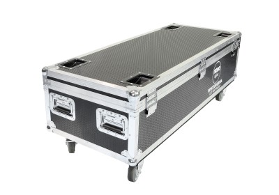 Flightcase voor 8* nonolifght ww120rgbwa with cable compartement with wheels