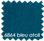 Cotton Gratté  100% cotton ,Traités non feu - 260cm x 50m - attol blue- color bleu attol