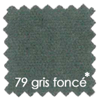 Cotton Gratté  100% cotton ,Traités non feu - 260cm x 50m - dark gray- color gris foncé