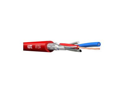 100m Balanced Patch Cable - PATCHKABEL - 2 x 0.22 mmý, Braid Shield, - PVC red -