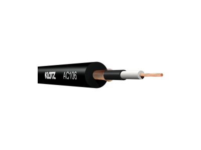 100m Prime Audio Cable black - INSTRUMENT - 0.22mmý, unbalanced -  -   per roll