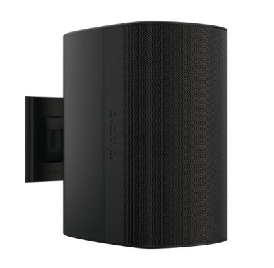 Desono DX-S8-UB-B Black - 8” high output coaxial surface mount indoor/outdoor loudspeaker w/ HF compression driver. 8 ohm or 70V/100V operation, included aluminum U-bracket & water-tight ClickPlug, black (priced individually, but sold in pairs)