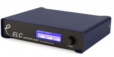 DLN3TMFIPoE DmXLAN node3: Truss mount node, 3 full isolated DMX ports, powered only by PoE