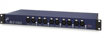 DT2210FI 2 in 10 out 19” splitter full isolated, RDM Compatible