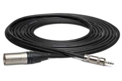 Camcorder Microphone Cable, Hosa 3.5 mm TRS to Neutrik XLR3M, 25 ft