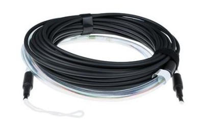 ACT 100 meter Multimode 50/125 OM3 indoor/outdoor cable 12 fibers with LC connectors
