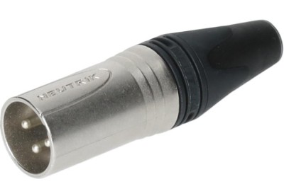 Finger Groove Series - 3 pole male XLR cable connector - Nickel housing, Silver plated cts