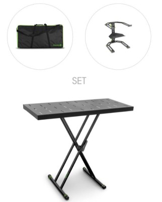 Gravity KSX 2 RD SET 2 - Keyboard stand X-Form double and support table Set 2