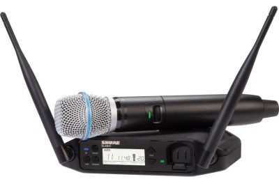 GLX-D+ Dual Band Handheld System with BETA®87A vocal microphone and GLXD4R+ half rack receiver