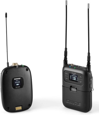 SLX-D Digital Portable Wireless System, 1x SLXD1 Bodypack Transmitter, 1x SLXD5 Portable Receiver, 1x cold shoe adaptor, 1x treaded 3,5 mm to 3,5 mm cable, 40 cm, 1x treaded 3,5 mm to XLRM cable, 45 m, frequency band H56 (518-562 MHz)