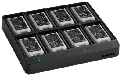 8-bay charging station for 8 x SB903 Li-Ion batteries, incl. PS60E Euro power supply