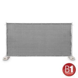 Fence Panel Gauze Type 800 1.76 x 3.41 m with Eyelets, Grey